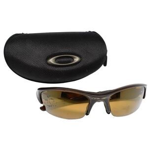 Oakley Flak 12-901 Rootbeer Brown Sunglasses In Hard Zip Around Black Case